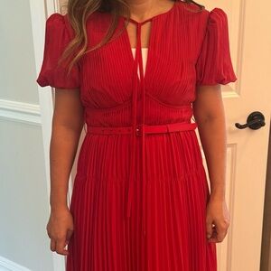 Self Portrait Midi Red Dress size 6